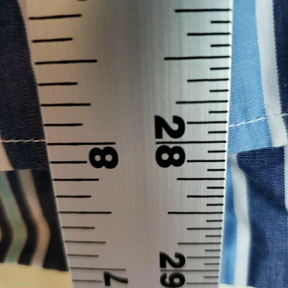 Ralph‎ Lauren Shirt Boys XL 18-20 Blue Stripe Button Down Short Sleeve Pony Logo